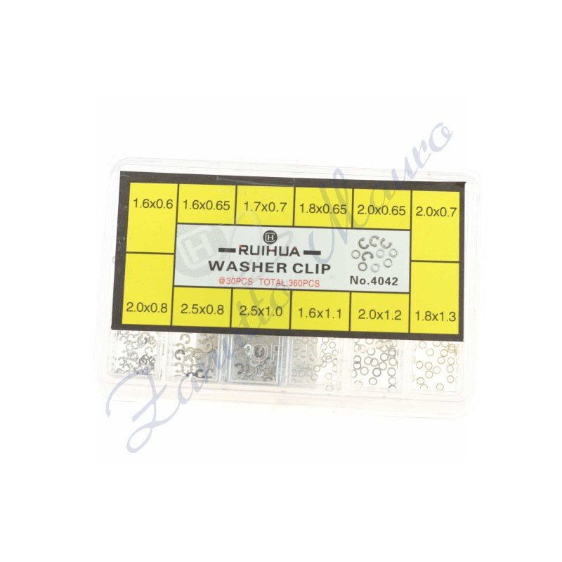 Clips anelli a scatto ferma pulsanti assortimento da 360 pezzi