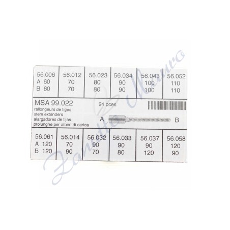 Assortimento 99.022 24 prolunghe per tiges