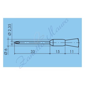 Spazzola Alfa in cotone con alberino diametro mm 6