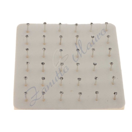 Nasino in argento 925 con strass  bianco incastonato PP9 36 pezzi