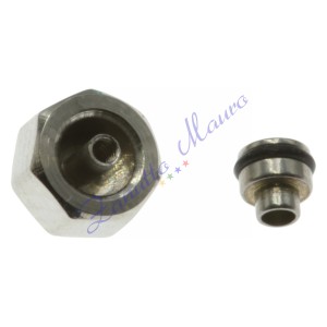 Corona acciaio per Cartier diametro mm 4,75 passo 0,90 cabochon blu