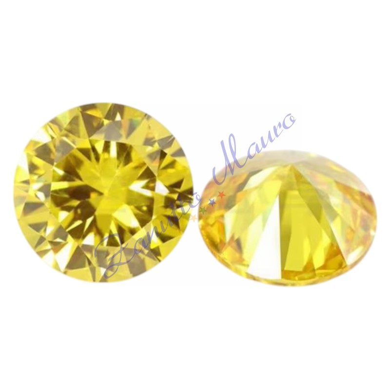 Moissanite gold GRA VVS1 diametro  mm 6,5 peso ct 1,0 circa