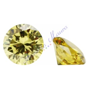 Moissanite gialla GRA VVS1 diametro  mm 6,5 peso ct 1,0 circa
