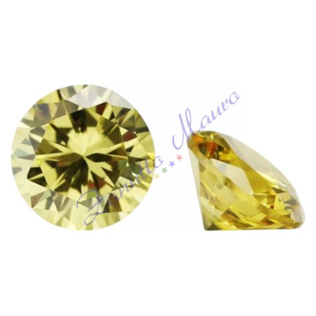Moissanite gialla GRA VVS1 diametro  mm 6,5 peso ct 1,0 circa