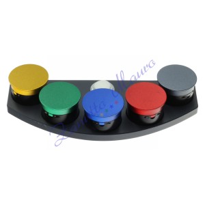 Porta olio in alluminio verniciato con 5 tazze in ceramica. - 1925