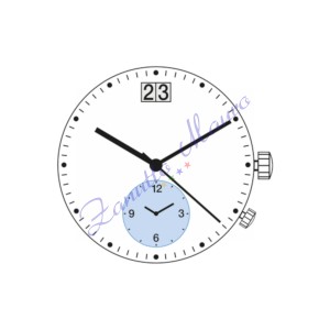 Movimento Ronda al quarzo 6203B big date al 12 e dual time al 6