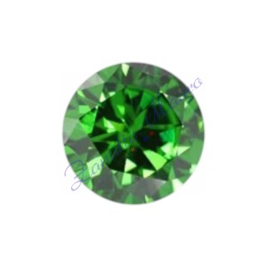 Cubic zirconia 5A rotonda colore verde diametro mm 3,00 pezzi 10