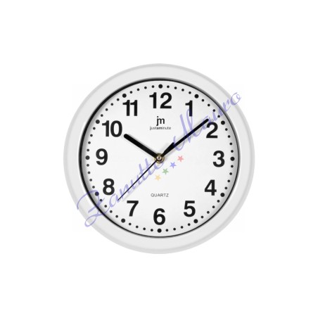 Orologio da parete Justminute 00710 colore bianco diametro cm 25