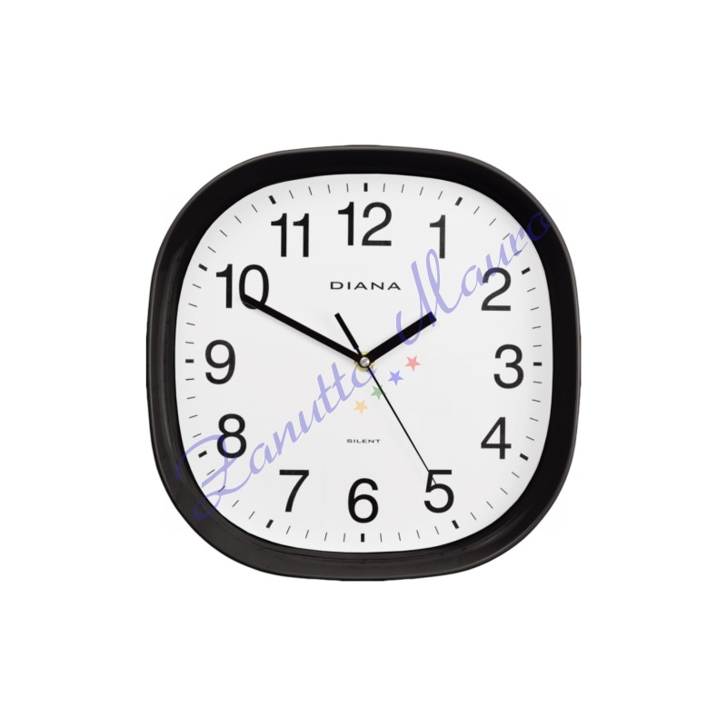 Orologio da parete Diana 111025 colore nero cm 28x28