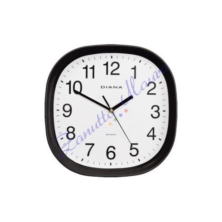 Orologio da parete Diana 111025 colore nero cm 28x28