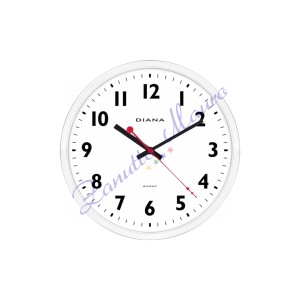 Orologio da parete Diana 111039 colore bianco diametro cm 30