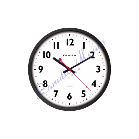 Orologio da parete Diana 111039 colore nero diametro cm 30