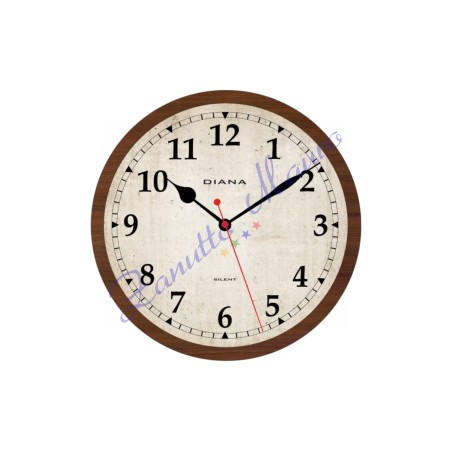 Orologio da parete Diana 111079 colore testa di moro diametro cm 30,50