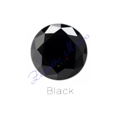 Cubic zirconia colore nero diametro mm 2,50 Confezione da 100 pz
