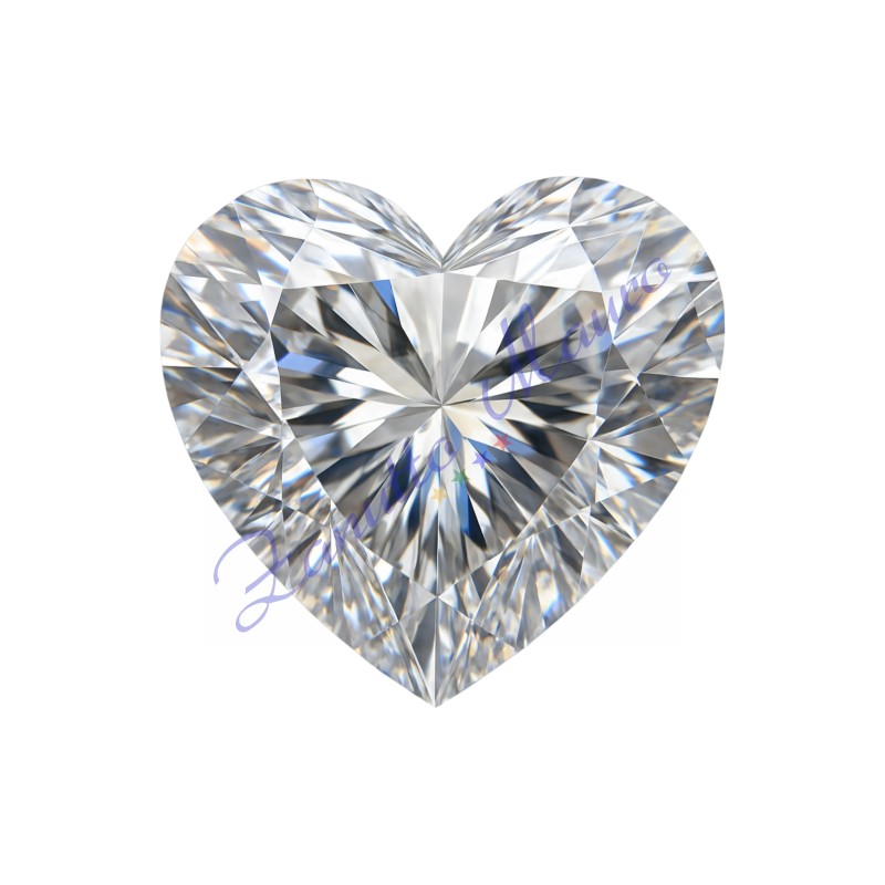 Moissanite taglio a cuore mm 7,0x7,0 peso ct 1,2 circa GRA VVS1 D color