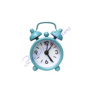 Sveglietta da viaggio con campanelli cm 6,30x4,30 colore azzurro