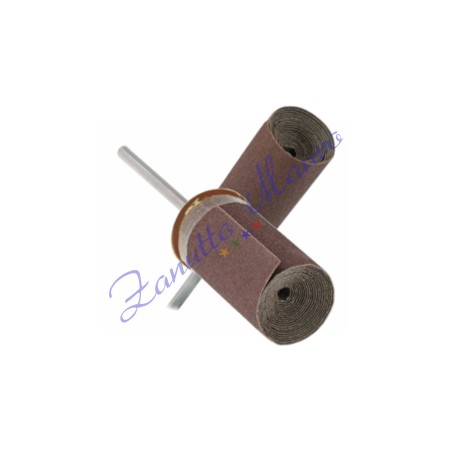 Rullo passa carta abrasiva grana  400 con albero mm 2,35 colore marrone