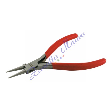 Pinza Augusta a becchi tondi conici lisci mm 115 con molla di ritorno