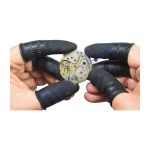 Bergeon 7968-18 ditali antistatici in lattice colore nero taglia M