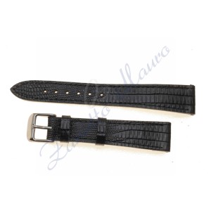 Cinturino stampa lucertola Calf JP004 colore nero ansa 18