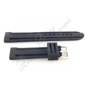 Cinturino gomma nera ansa 20