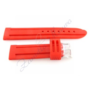 Cinturino gomma rosso ansa 24