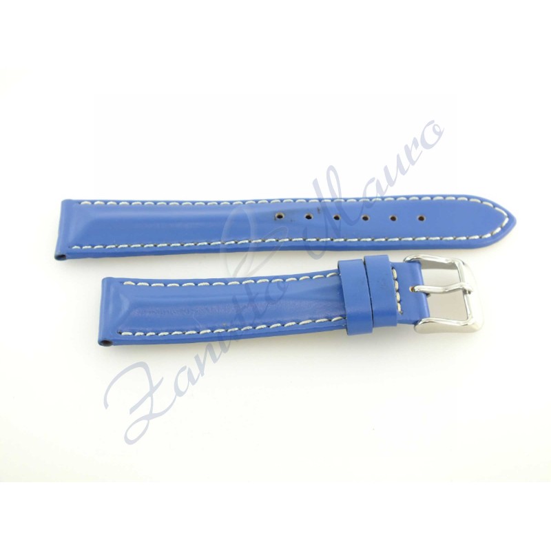 Cinturino Cuoio Color Blu ansa 20