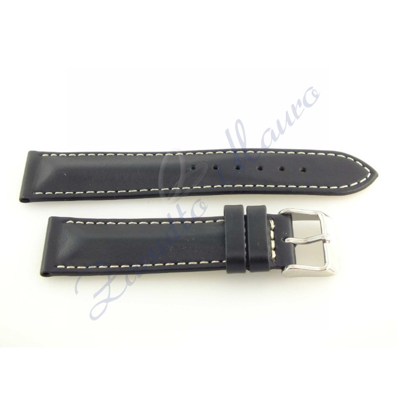 Cinturino Cuoio Color Nero ansa 20