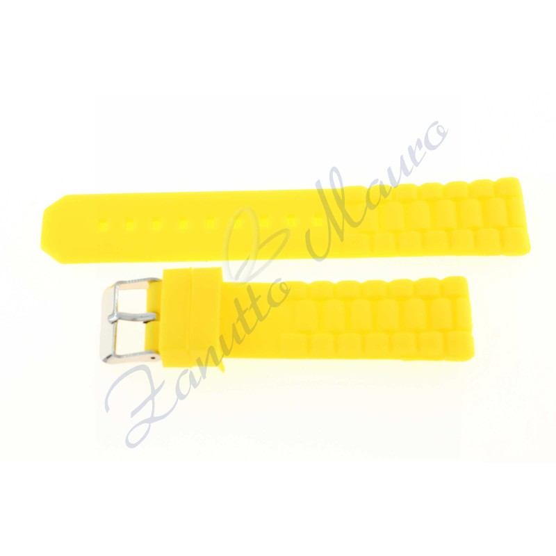 Cinturino in silicone S252 ansa 18 colore giallo