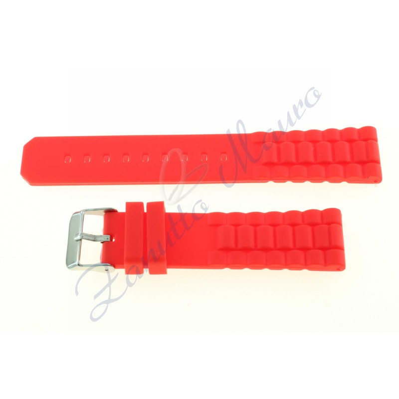 Cinturino in silicone S252 ansa 24 colore rosso