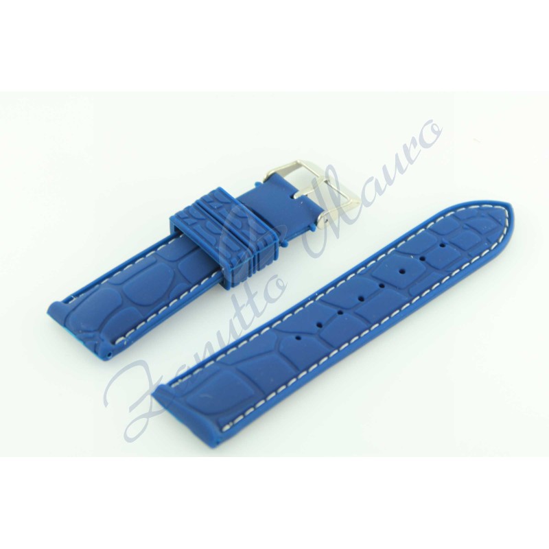 Cinturino silicone stampa cocco QJ0544 b lu cucitura bianca ansa 22