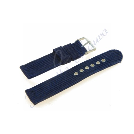 Cinturino QJ0076 in tessuto militare blu ansa 18