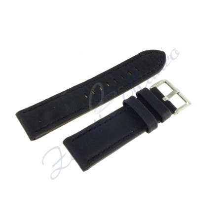 Cinturino in pelle JP049 ansa 24 nero