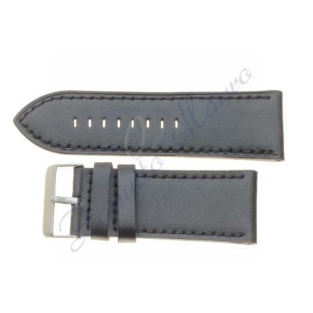 Cinturino JP075 cuoio cucito nero ansa 26