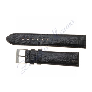 Cinturino JP020 stampa lucertola lucido nero ansa 16