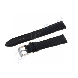 Cinturino 461 imbottito in pelle nero ansa 16x14