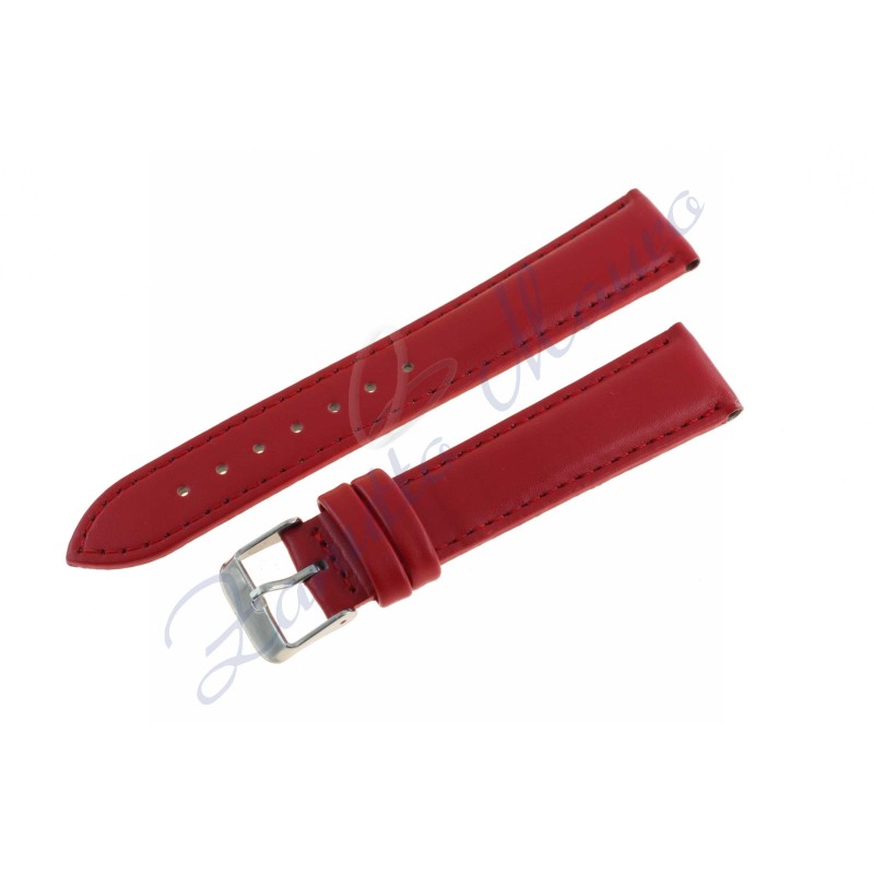 Cinturino 461 imbottito in pelle rosso ansa 16x14