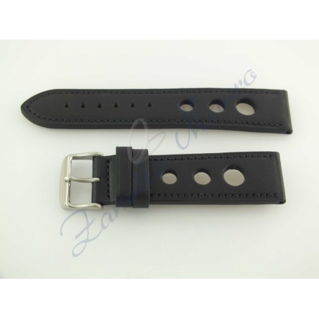 Cinturino vintage forato JP060 nero ansa 22