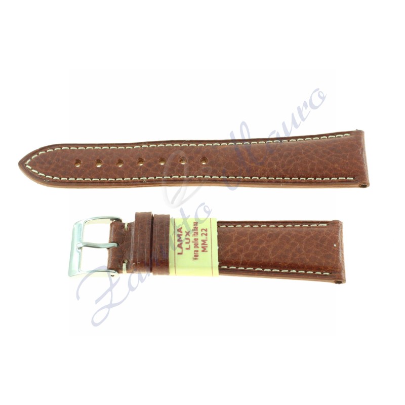 Cinturino Lama Lux 448 marrone gold ansa 22x18