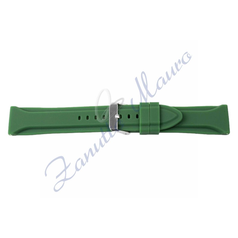 Cinturino 363 in silicone ansa mm 22 soft touch colore verde scuro