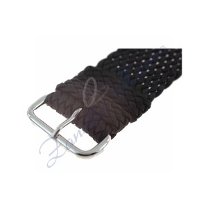 Cinturino in perlon colore nero con fibbia in acciao ansa mm 18