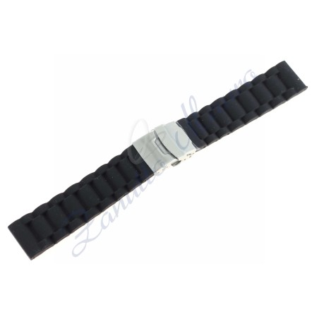 Cinturino gomma J501  ansa 24 nero