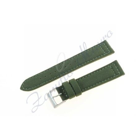 Cinturino 670 in cordura e lorica mm 22 colore verde scuro