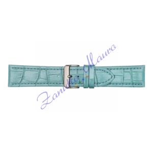 Cinturino 643 in pelle stampa guinea opaco blu chiaro ansa mm 26X24