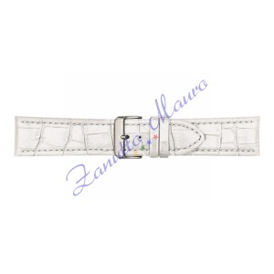 Cinturino 643 in pelle stampa guinea opaco bianco ansa mm 28X26