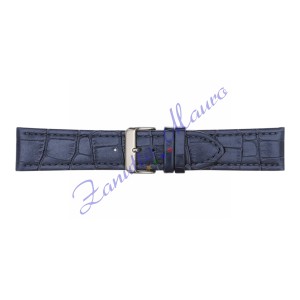 Cinturino 643 in pelle stampa guinea opaco blu scuro ansa mm 24X22