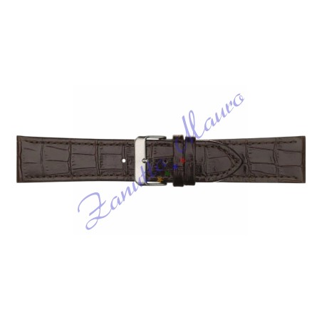 Cinturino 643 in pelle stampa guinea opaco testa di moro ansa mm 28X26