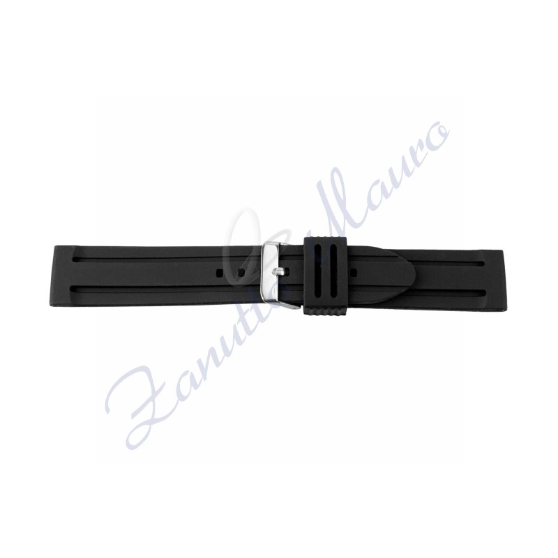 Cinturino 396 in silicone ansa mm 22 colore nero