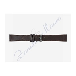 Cinturino 691 in pelle semiribordato 18x16 colore testa di moro