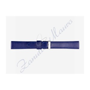 Cinturino 694 in pelle semiribordato 16x14 colore blu medio